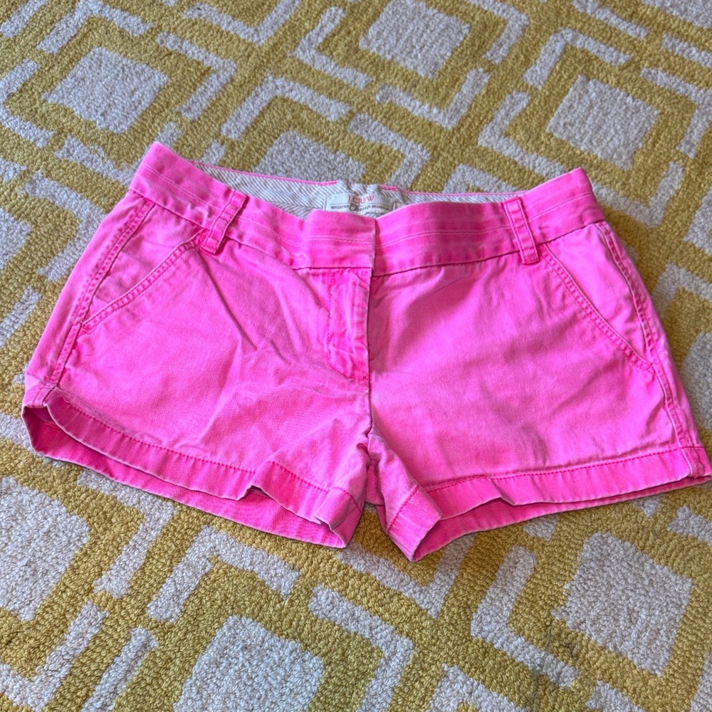 J. Crew Bright Pink Jean Shorts